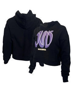 Женский укороченный пуловер с капюшоном Lusso Black Phoenix Suns Layla World Tour Unbranded