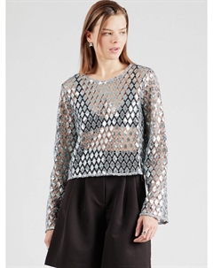 Кружевная блузка Blouse OBJGITTE, базальтовый серый Object