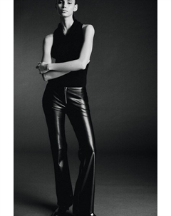 Брюки с покрытием, черный H&m