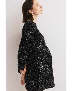 Платье mama с пайетками и глубоким вырезом на спине, черный H&m