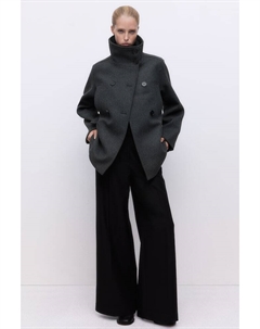 Жакет с высоким воротником, серый H&m