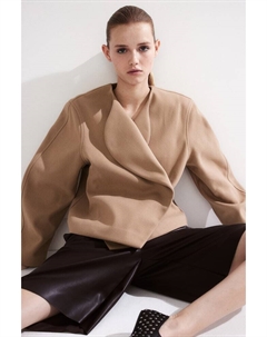 Фетровая куртка с шалевым воротником, бежевый H&m