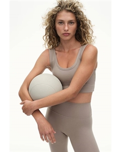 Спортивный бюстгальтер из материала softmove средней поддержки, бежевый H&m