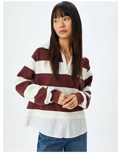 Толстовка Sweatshirt, цвет Bordo Gestreift Koton