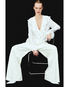 Блузка с воланами, белый H&m