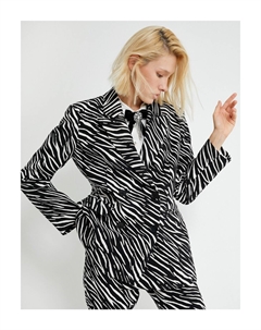 Двубортный пиджак с зебровым узором, разноцветный Koton