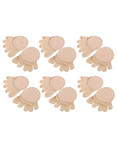 6 пар носков, дышащие компрессионные носки, нескользящий хлопок, разделенные на мыски, бежевый Unique bargains