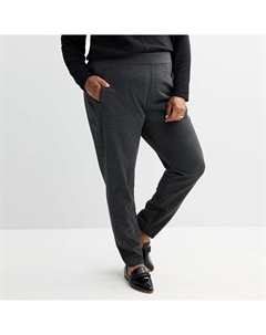 Классические прямые брюки Ponte больших размеров, цвет Bw Texture Croft & barrow