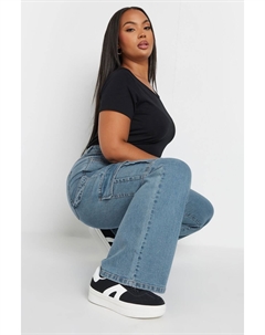 Джинсы с карманами карго, синий Yours curve