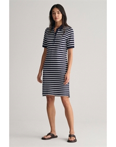 Платье поло Shield из 100% хлопка пике, синий Gant