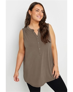 Блузка без рукавов, коричневый Yours curve