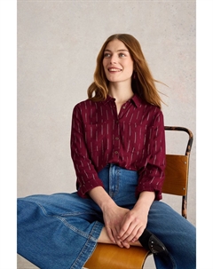 Рубашка Софи металлик, фиолетовый White stuff