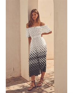 Комбинезон с открытыми плечами и широкими штанинами, белый Next