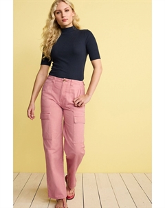 Хлопковые брюки карго боевые, розовый Next