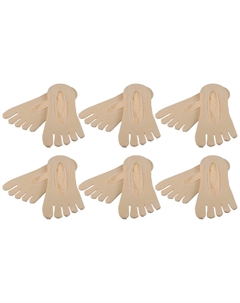 6 пар носков, дышащие компрессионные носки для женщин, нескользящие, бежевый Unique bargains