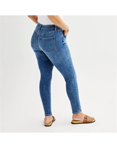 Женские джинсы скинни со средней посадкой и пышными формами, черный Sonoma goods for life