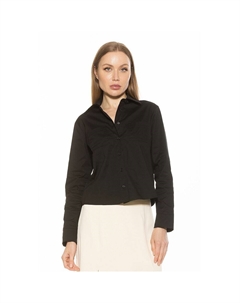 Женская рубашка с длинным рукавом и воротником Roxanne, черный Alexia admor