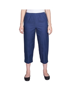 Женские джинсовые капри без застежек, цвет Denim Alfred dunner