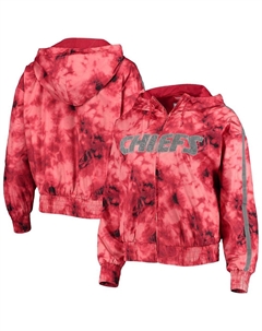 Женская ветровка с капюшоном и молнией во всю длину Red Kansas City Chiefs Galaxy, цвет Chf Red Mitchell and ness