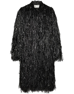 Пальто с бахромой, черный Tory burch