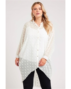 Рубашка с длинными рукавами «летучая мышь» и принтом змеи, белый Yours curve