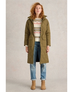 Стеганое пальто Lorena, зеленый White stuff