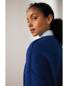 2 в 1 элегантный трикотажный джемпер из рубашек, синий Next