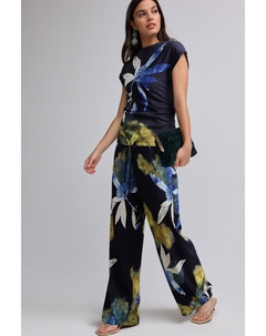 Фактурные широкие брюки из джерси, синий Next