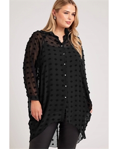 Рубашка с длинными рукавами «летучая мышь» и принтом змеи, черный Yours curve