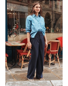 Широкие брюки с резинкой сзади, синий Next