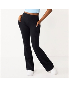 Спортивные расклешенные леггинсы для йоги для юниоров, черный So