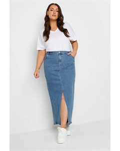 Джинсовая макси юбка, синий Yours curve