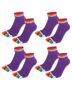 4 пары носков с длинными пальцами и носками, унисекс, носки с пятью пальцами, цвет Dark Purple Unique bargains