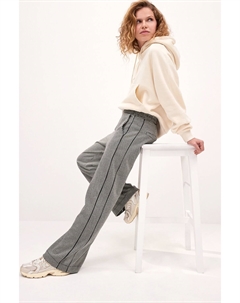 Трикотажные брюки с широкими штанинами и полосками по бокам, охра Next