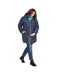 Длинный пуховик для женщин больших размеров, темно-синий Ellos