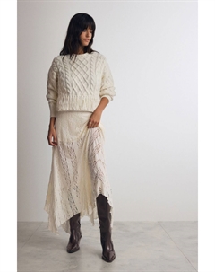 Юбка макси из кружева, бежевый Next