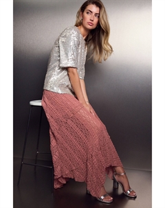 Юбка макси из кружева, розовый Next