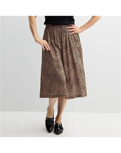Женская юбка миди с эластичной резинкой на талии, цвет Tan Classy Animal Croft & barrow