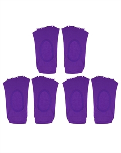 3 пары носков для йоги, носки с пятью пальцами, балетные носки для пилатеса Barre для женщин, розово-красные, фиолетовый Unique bargains