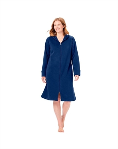 Женский короткий свитшот с капюшоном больших размеров, халат, цвет Evening Blue Dreams & co.