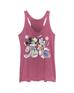 Майка с рисунком Микки и Минни для юниоров в стиле 80-х годов, цвет Pink Heather Licensed character