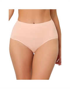 Нижнее белье для женщин, трусики с высокой талией, корректирующие живот, дышащие трусы, розовый Allegra k