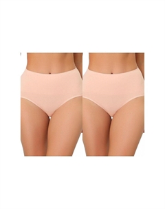 2 упаковки нижнего белья для женщин, дышащие трусики с высокой талией, корректирующие животик, розовый Allegra k