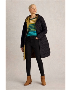 Стеганое пальто Арлет, черный White stuff