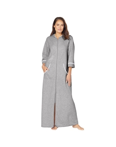 Длинный женский халат из френч терри больших размеров, цвет Heather Grey Dreams & co.