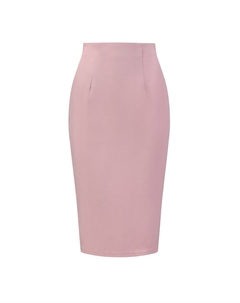 Женская элегантная юбка-карандаш с высокой талией и разрезом подол, облегающие деловые юбки в деловом стиле, розовый Allegra k