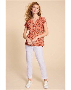 Топ из органического хлопка Keri, розовый White stuff