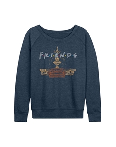 Женский комплект Friends Couch Fountain, легкий свитшот из френч терри, цвет Heather Indigo Licensed character