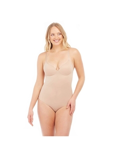 Женское корректирующее белье умеренного контроля с безупречной отделкой и трусиками с чашечками и низкой спинкой 10283R, цвет Neutral Red hot by spanx