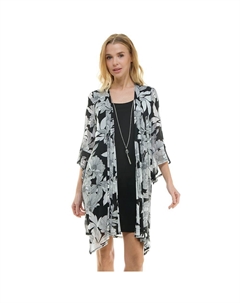 Женский комплект из 2 предметов: кардиган и платье с рукавами-колокольчиками, цвет Black Ivory Luxology